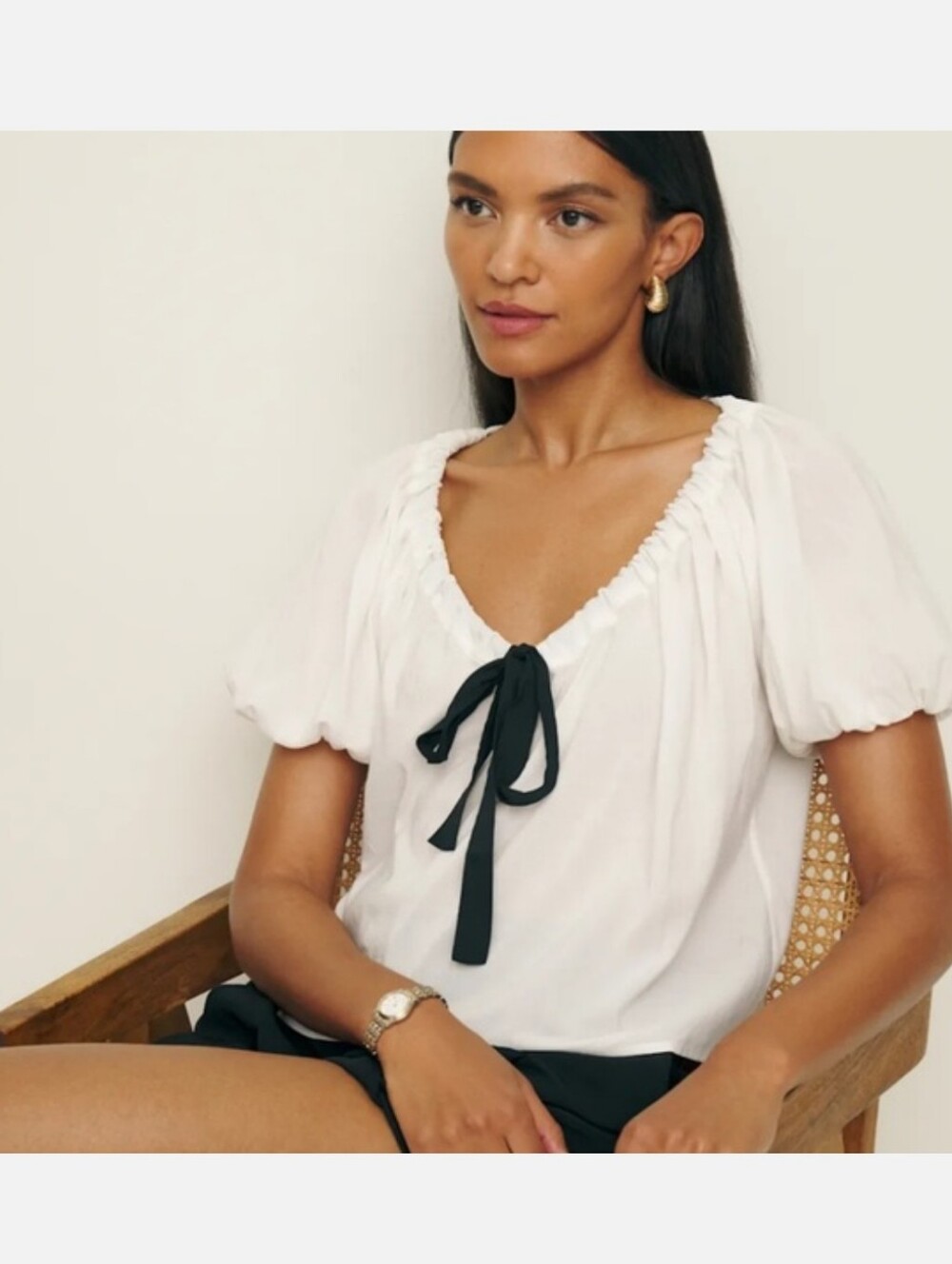 REFORMATION KENNA FRONT BOW TOP